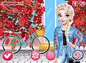 Ice Princess Stylish Roses Dress Up Game