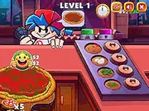 FNF Pizzeria Cooking Game - Time Management Arcade Game