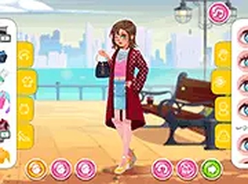 Girly Long Coat Dress Up Game Online - Fashion Game